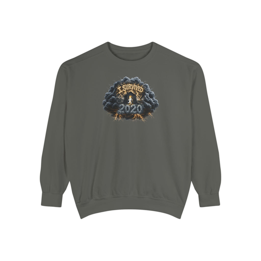 I Survived 2020 — Original PILOT Design: Director's Cut Unisex Garment-Dyed Sweatshirt