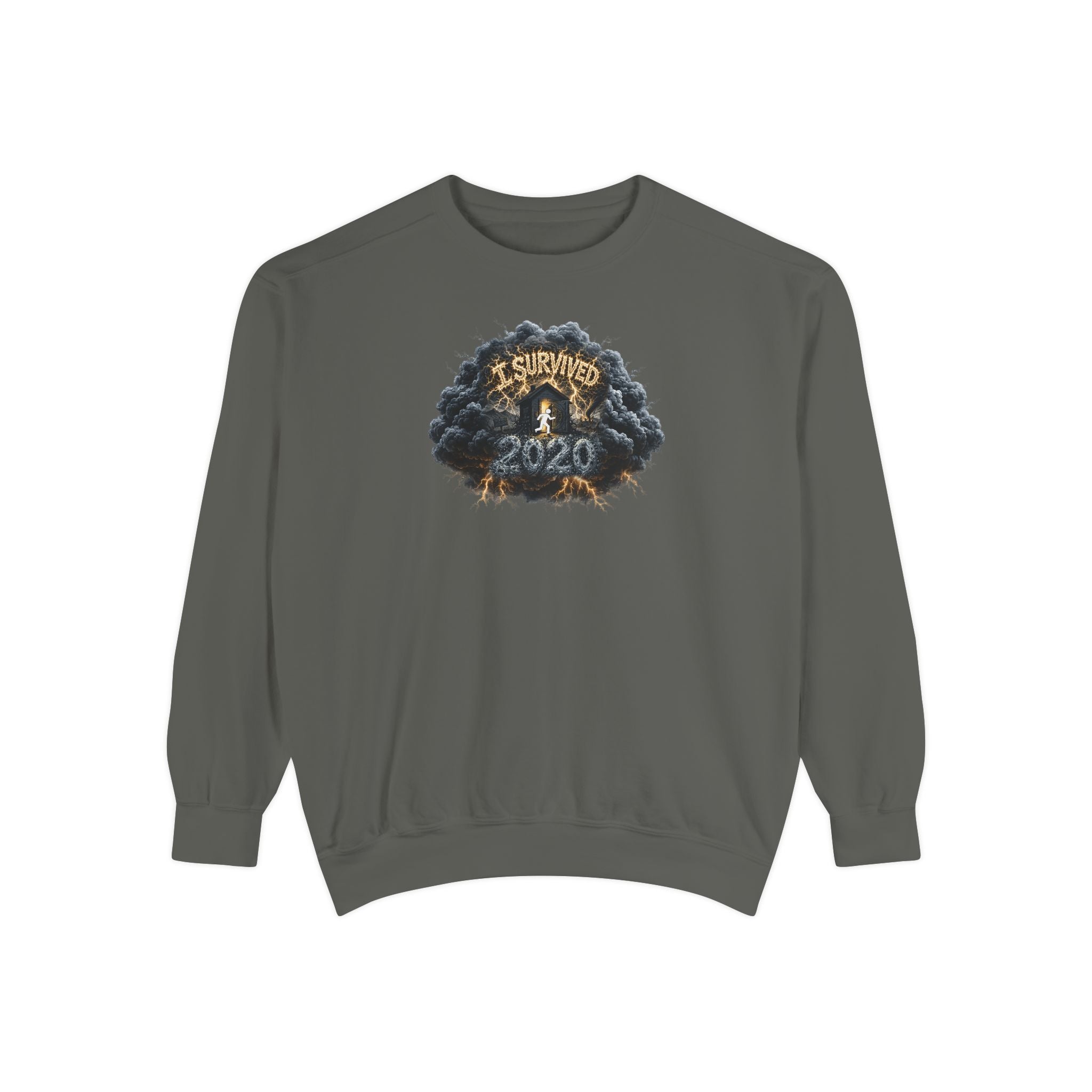 I Survived 2020 — Original PILOT Design: Director's Cut Unisex Garment-Dyed Sweatshirt