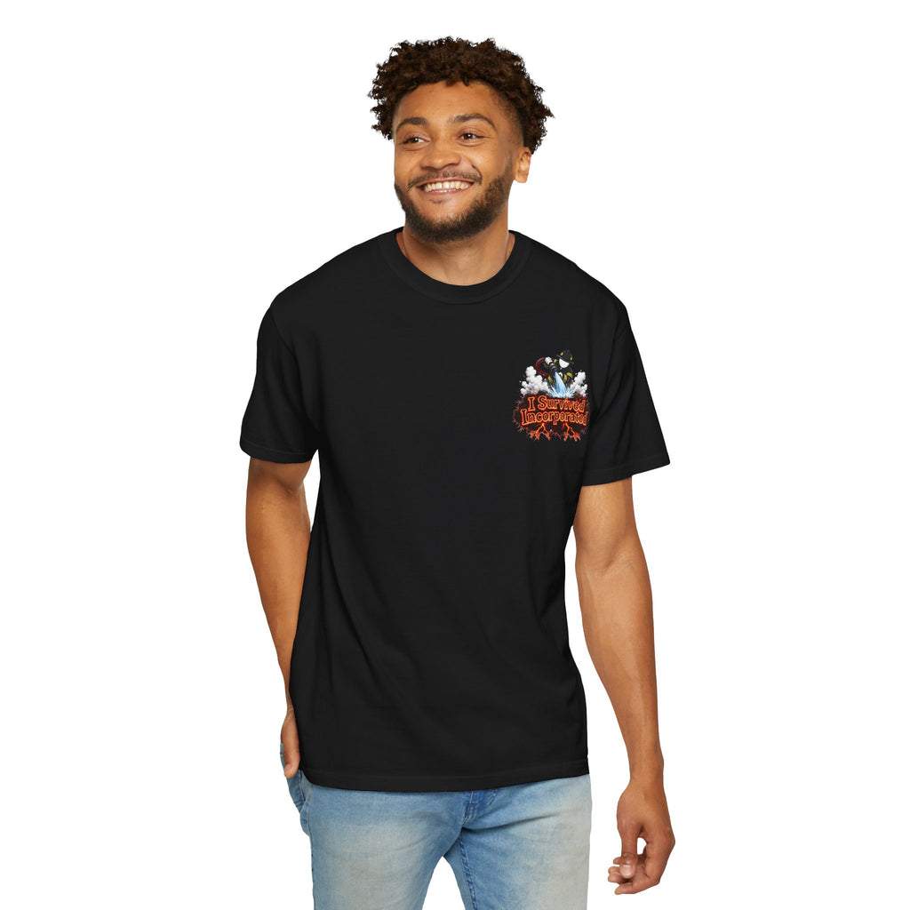 I Survived 2020 — "Please Stand By" Test Pattern Tee Wildfire Signal Edition Summer Premiere Unisex Garment-Dyed T-shirt