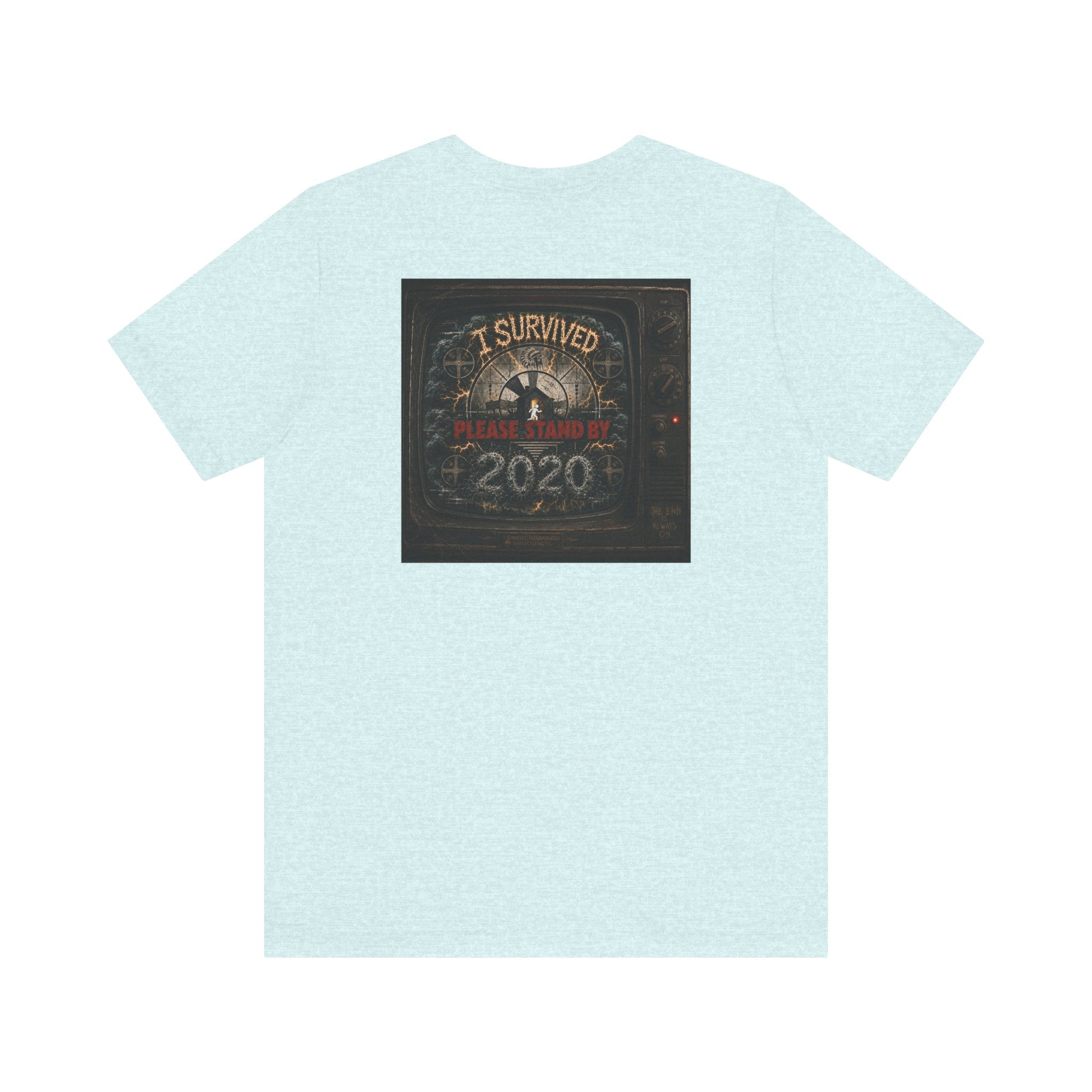 I Survived 2020 — "Please Stand By" Test Pattern Tee Summer Premier Unisex Jersey Short Sleeve Tee
