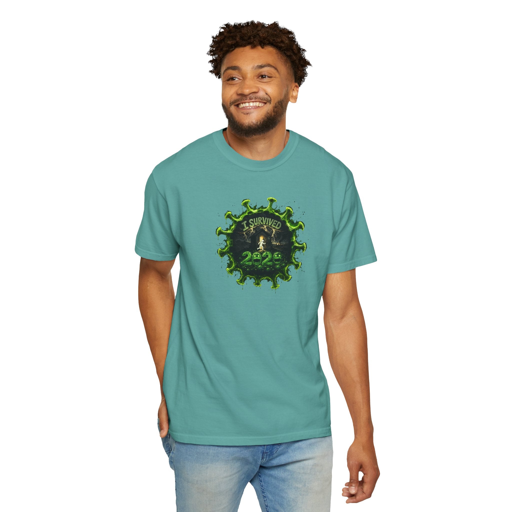 I Survived 2020 — PANDEMIC S1:E5: Director's Cut "Delivery Doomsday" Unisex Garment-Dyed T-shirt