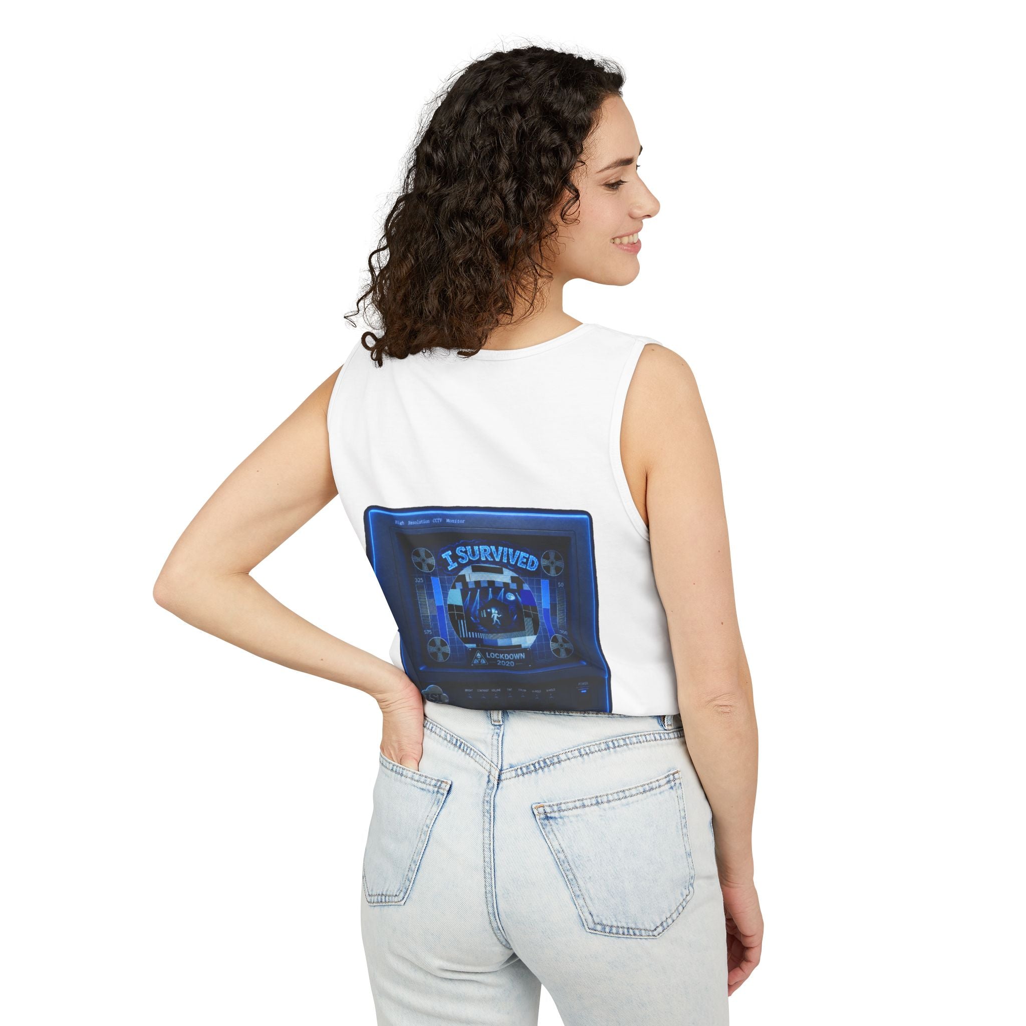 I Survived 2020 — "Please Stand By" Test Pattern Tee Lockdown Special Edition Summer Exclusive Unisex Garment-Dyed Tank Top