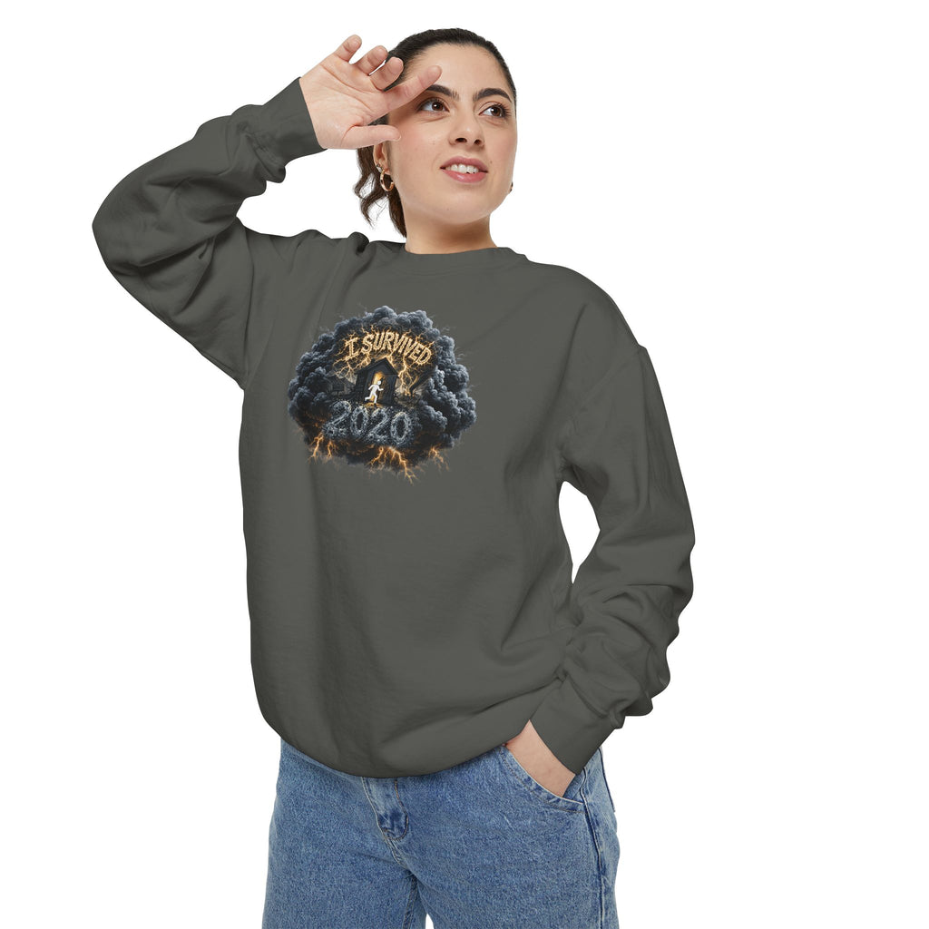 I Survived 2020 — Original PILOT Design: Director's Cut Unisex Garment-Dyed Sweatshirt