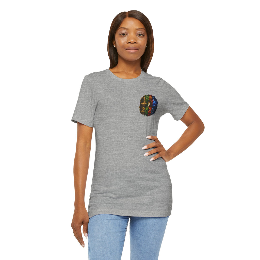 I Survived 2020 — "No Signal" Test Pattern Tee Alien Broadcast Finale Summer Premiere Unisex Jersey Short Sleeve Tee