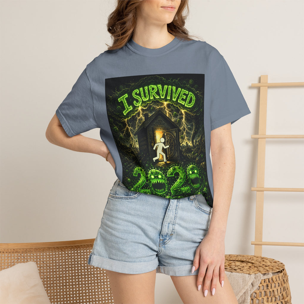 I Survived 2020 — S1:E4 "Mask Madness Mayhem Moment" | Pandemic Edition Unisex Garment-Dyed T-shirt