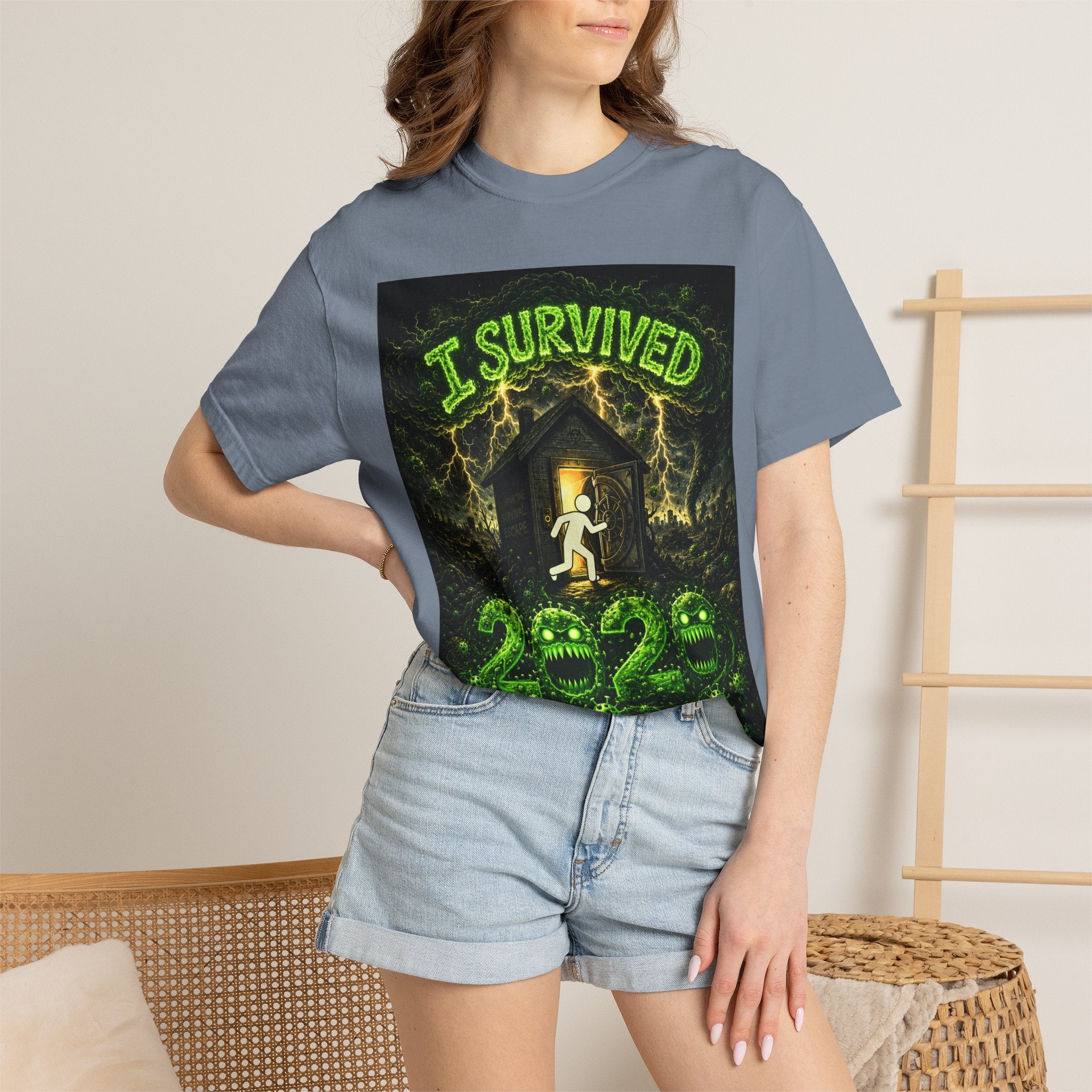 I Survived 2020 — S1:E4 "Mask Madness Mayhem Moment" | Pandemic Edition Unisex Garment-Dyed T-shirt