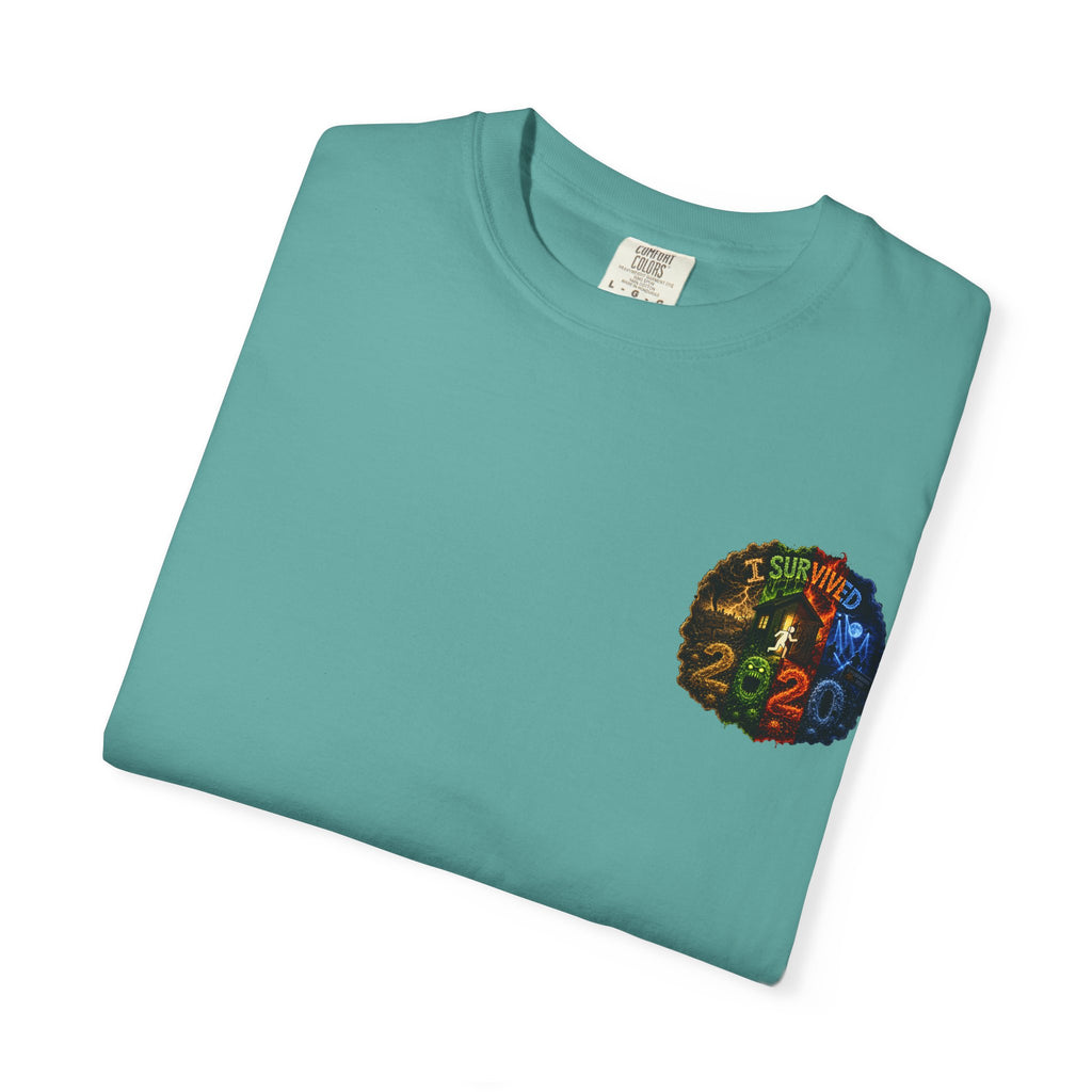 I Survived 2020 — "No Signal" Test Pattern Tee Alien Broadcast Finale Summer Premiere Unisex Garment-Dyed T-shirt