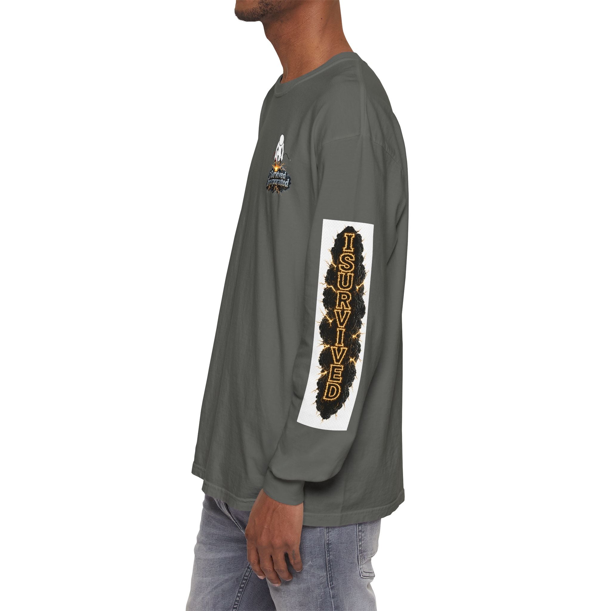I Survived 2020 — "Please Stand By" Test Pattern Tee Special Edition Summer Premier Unisex Garment-Dyed Long Sleeve T-Shirt