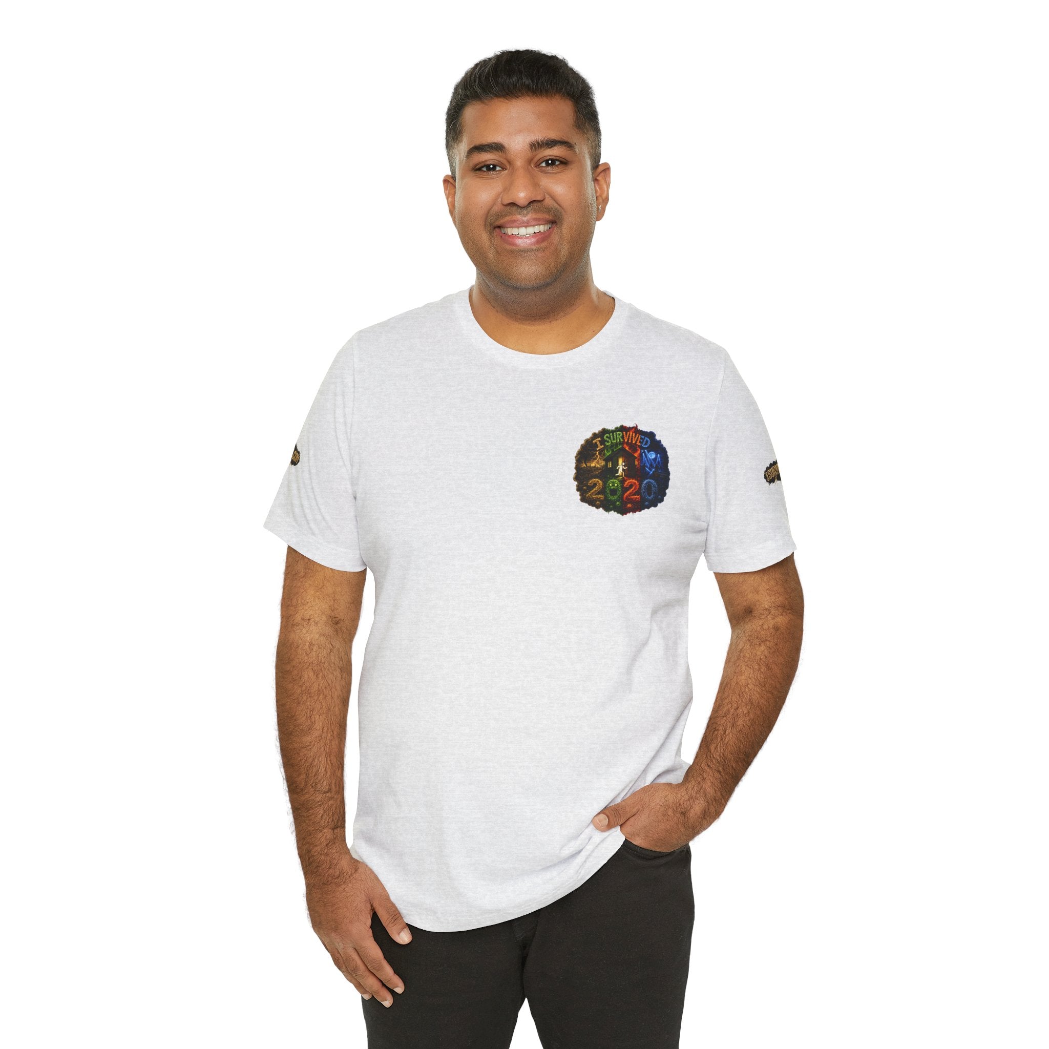 I Survived 2020 — "No Signal" Test Pattern Tee Alien Broadcast Finale Summer Premiere Unisex Jersey Short Sleeve Tee