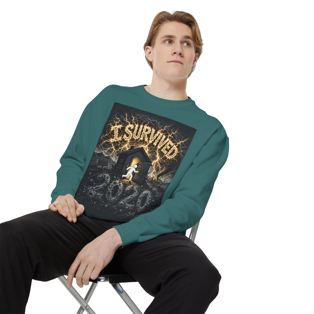 I Survived 2020 — Original PILOT Design Unisex Garment-Dyed Sweatshirt