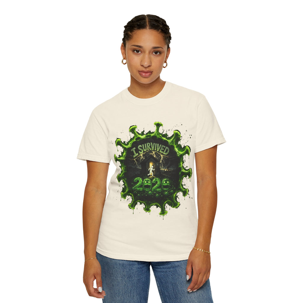 I Survived 2020 — Director's Cut S1:E4 "Mask Madness Mayhem Moment" | Pandemic Edition Unisex Garment-Dyed T-shirt