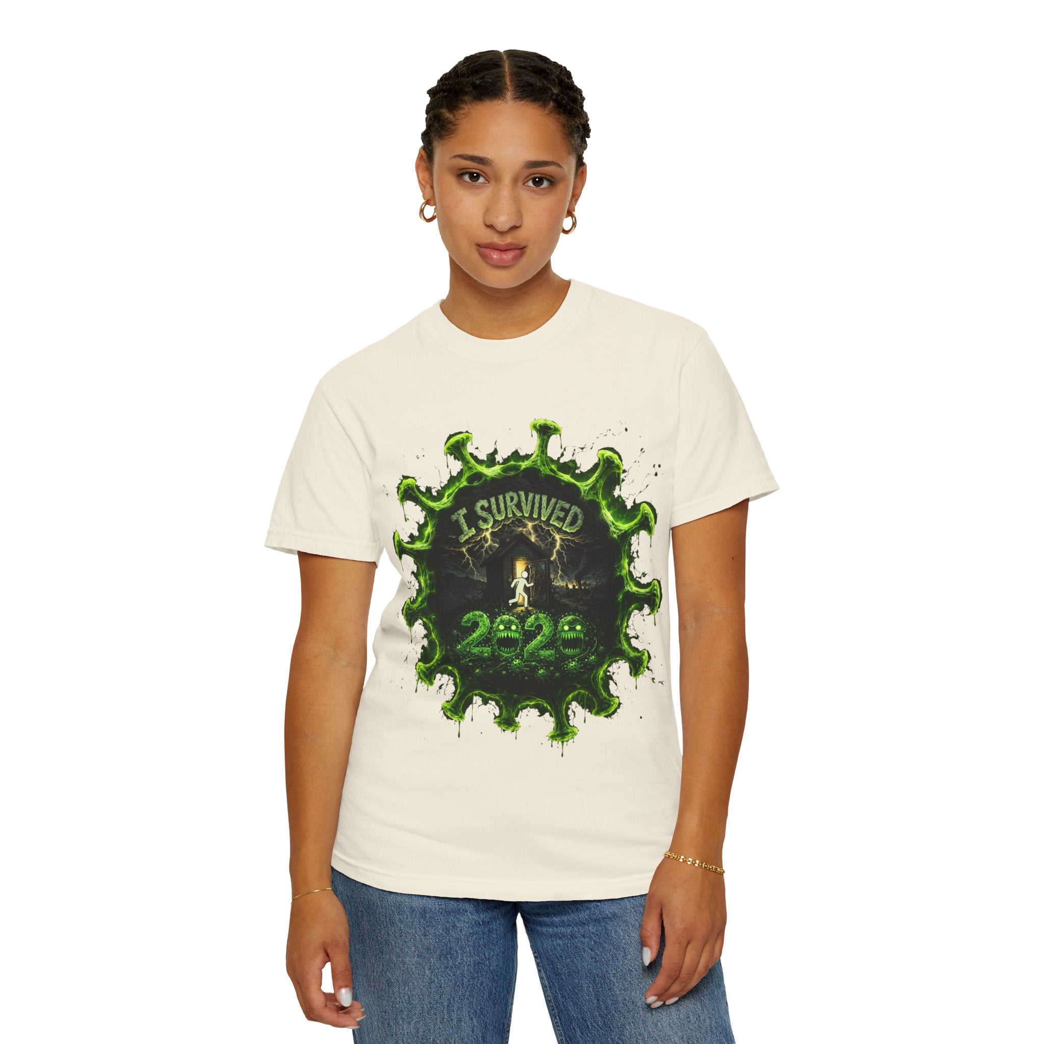 I Survived 2020 — Director's Cut S1:E4 "Mask Madness Mayhem Moment" | Pandemic Edition Unisex Garment-Dyed T-shirt