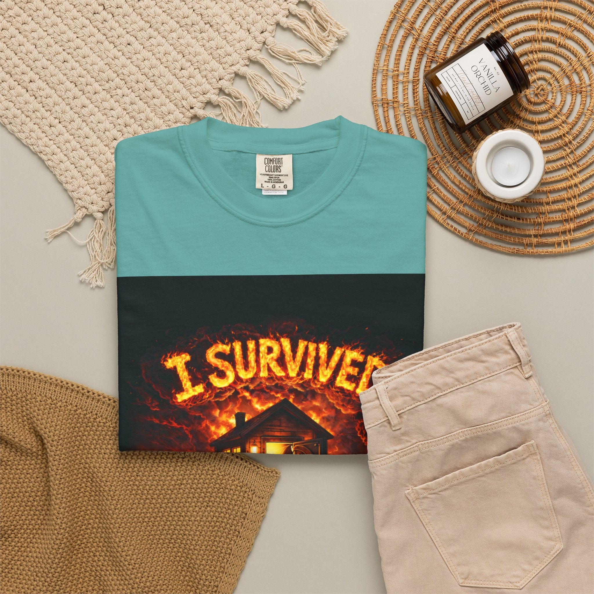I Survived 2020 — WILDFIRES S2:E3 "The California Wildfires" Memorial Unisex Garment-Dyed T-shirt