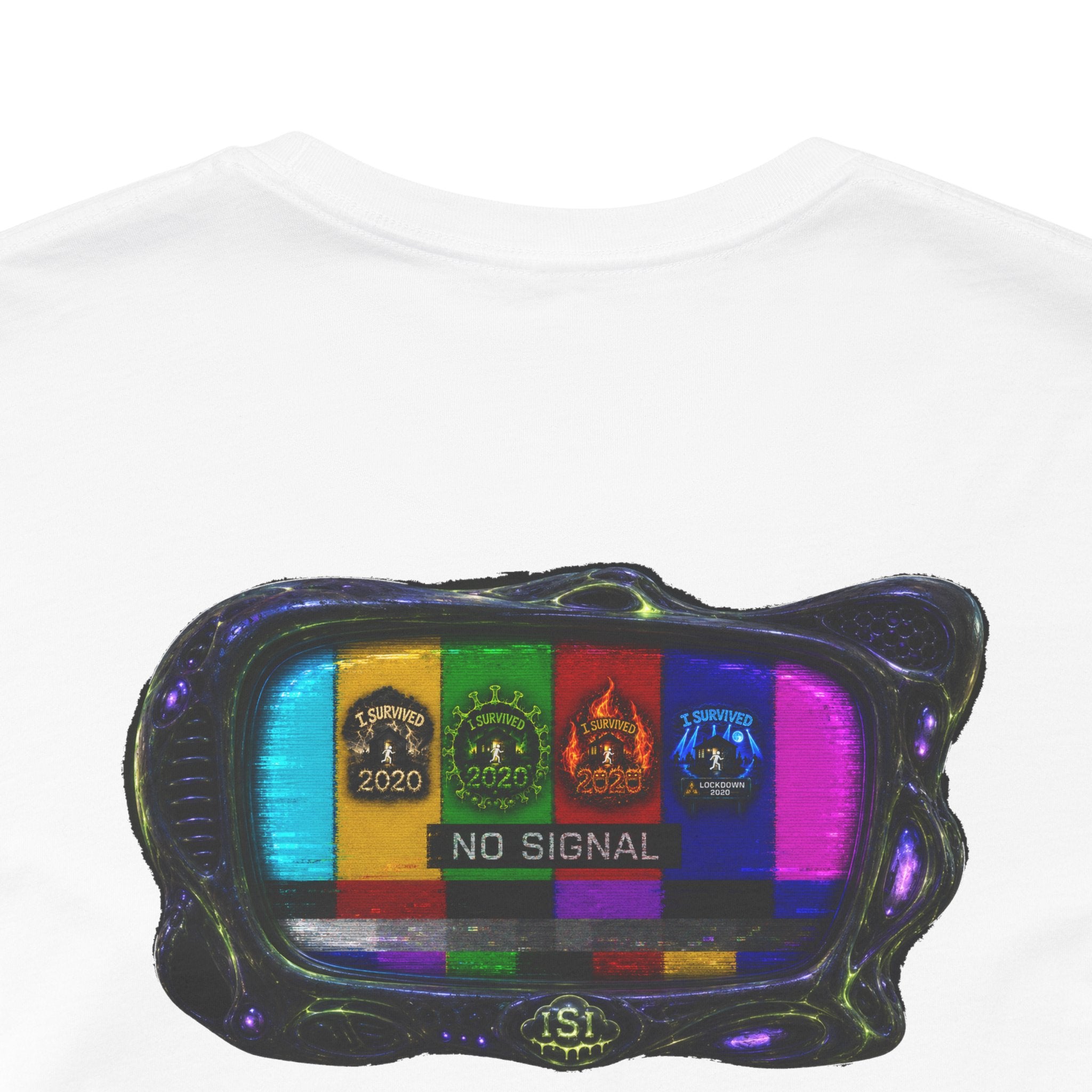 I Survived 2020 — "No Signal" Test Pattern Tee Alien Broadcast Finale Summer Premiere Unisex Jersey Short Sleeve Tee
