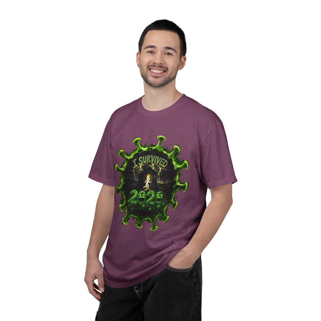 I Survived 2020 — Director's Cut S1:E1 "COVID-19: The Coronavirus" | Pandemic Edition Unisex Garment-Dyed T-shirt
