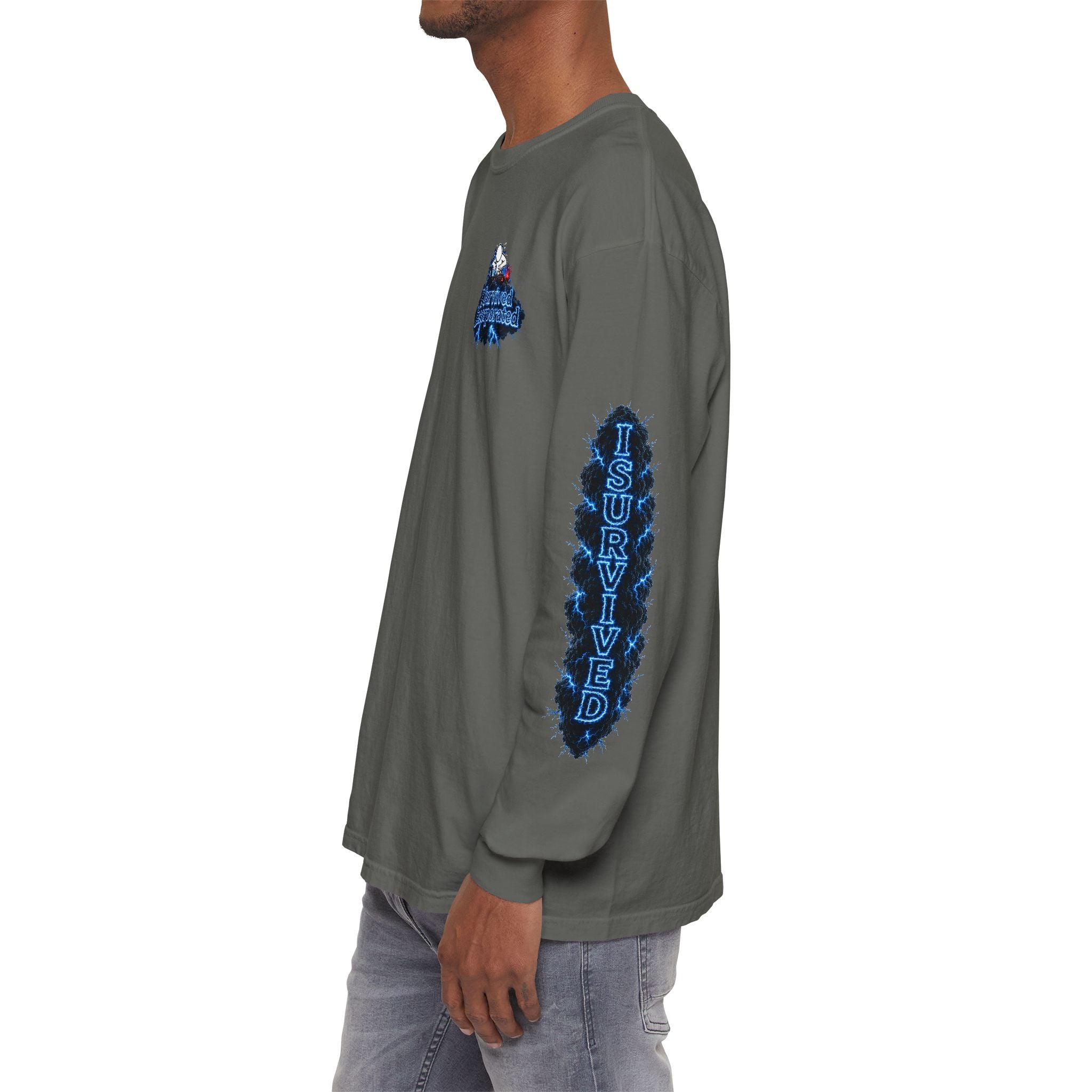 I Survived 2020 — "Please Stand By" Test Pattern Tee Lockdown Special Edition Summer Exclusive Unisex Garment-Dyed Long Sleeve T-Shirt
