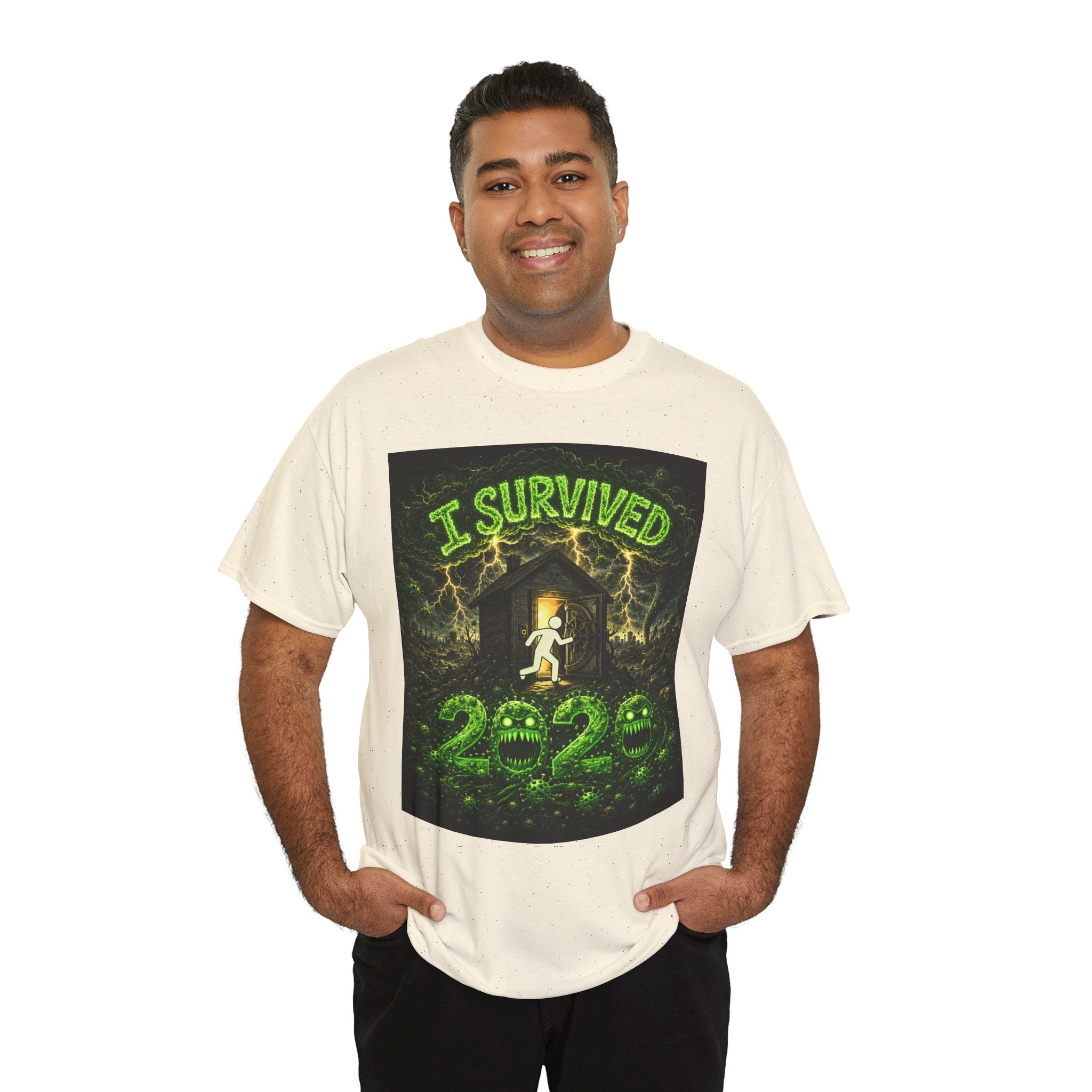 I Survived 2020 — S1:E2 "The Coming of COVID" | Pandemic Edition Unisex Heavy Cotton Tee