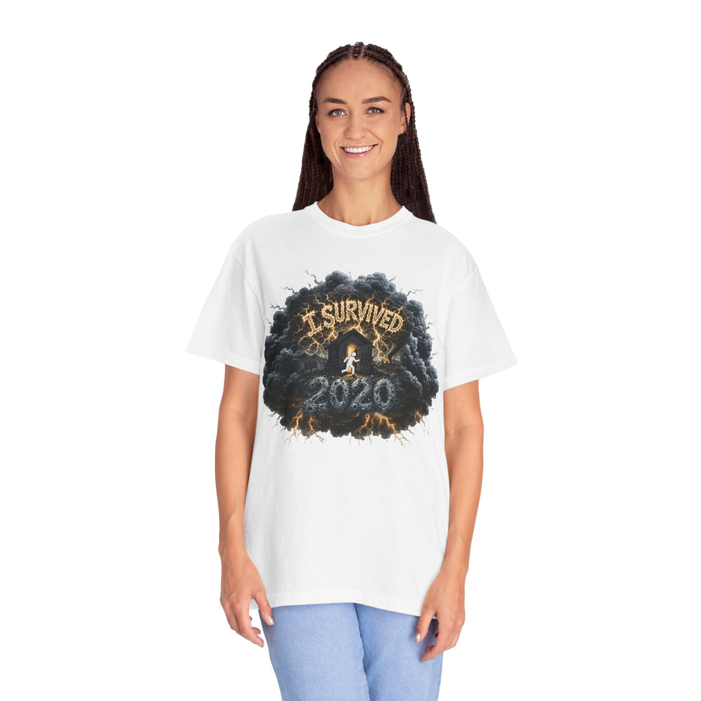 I Survived 2020 — Original Design Teaser Tee | Season 1 Premiere Drop Unisex Garment-Dyed T-shirt