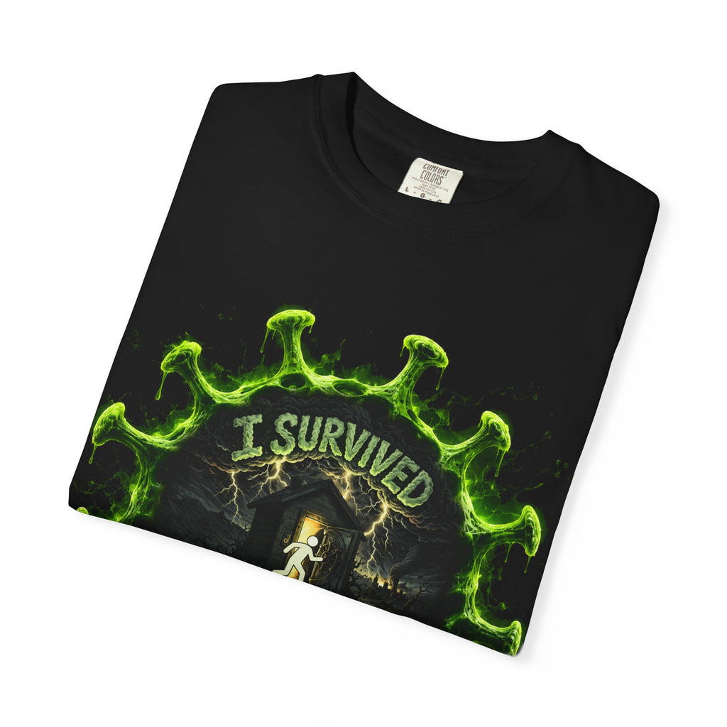 I Survived 2020 — Director's Cut S1:E4 "Mask Madness Mayhem Moment" | Pandemic Edition Unisex Garment-Dyed T-shirt