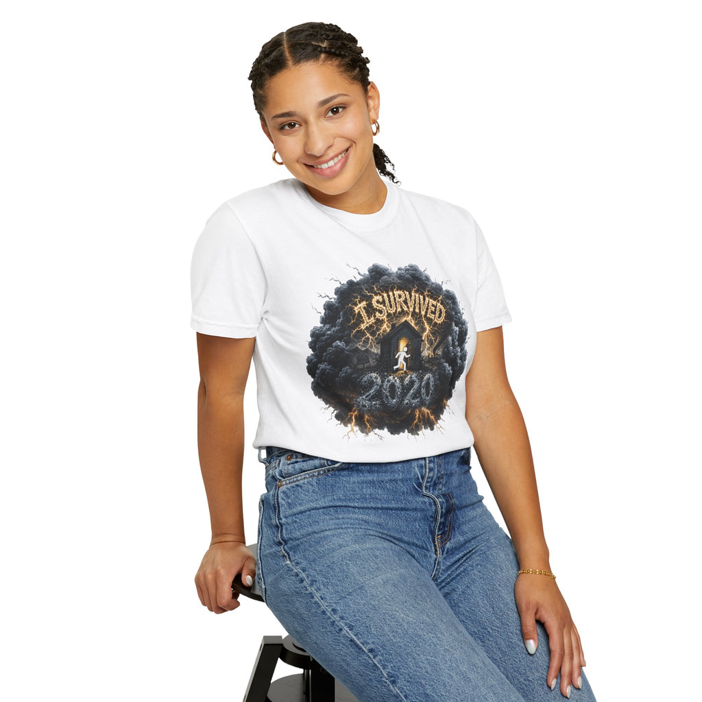 I Survived 2020 — Original Design Teaser Tee | Season 1 Premiere Drop Unisex Garment-Dyed T-shirt