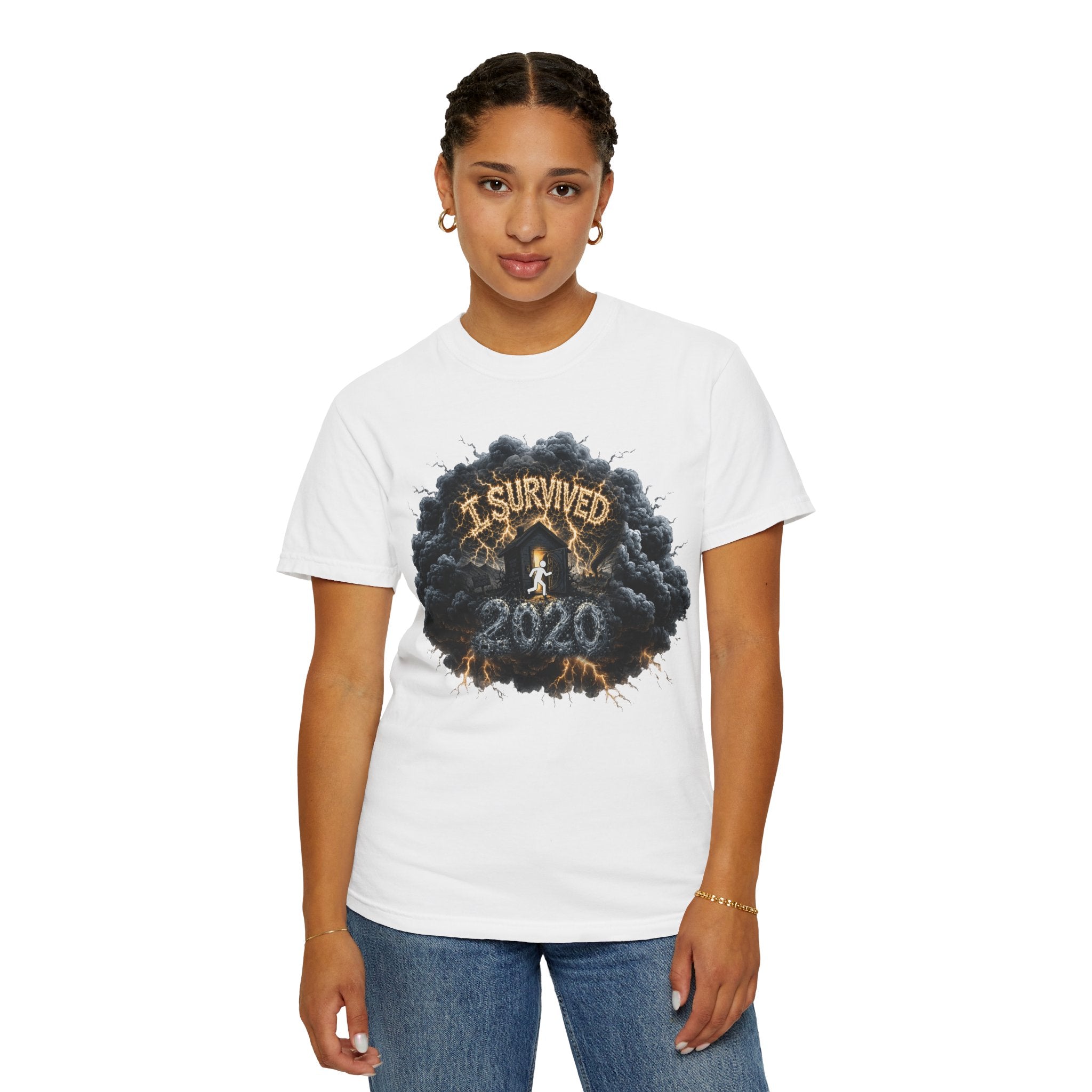 I Survived 2020 — Original Design Teaser Tee | Season 1 Premiere Drop Unisex Garment-Dyed T-shirt