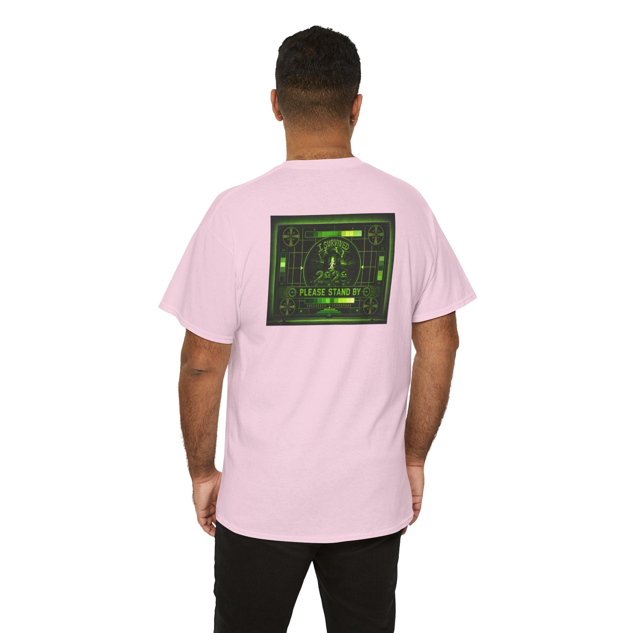 I Survived 2020 — "Please Stand By" Test Pattern Toxic Signal Tee Summer Premiere Unisex Heavy Cotton Tee