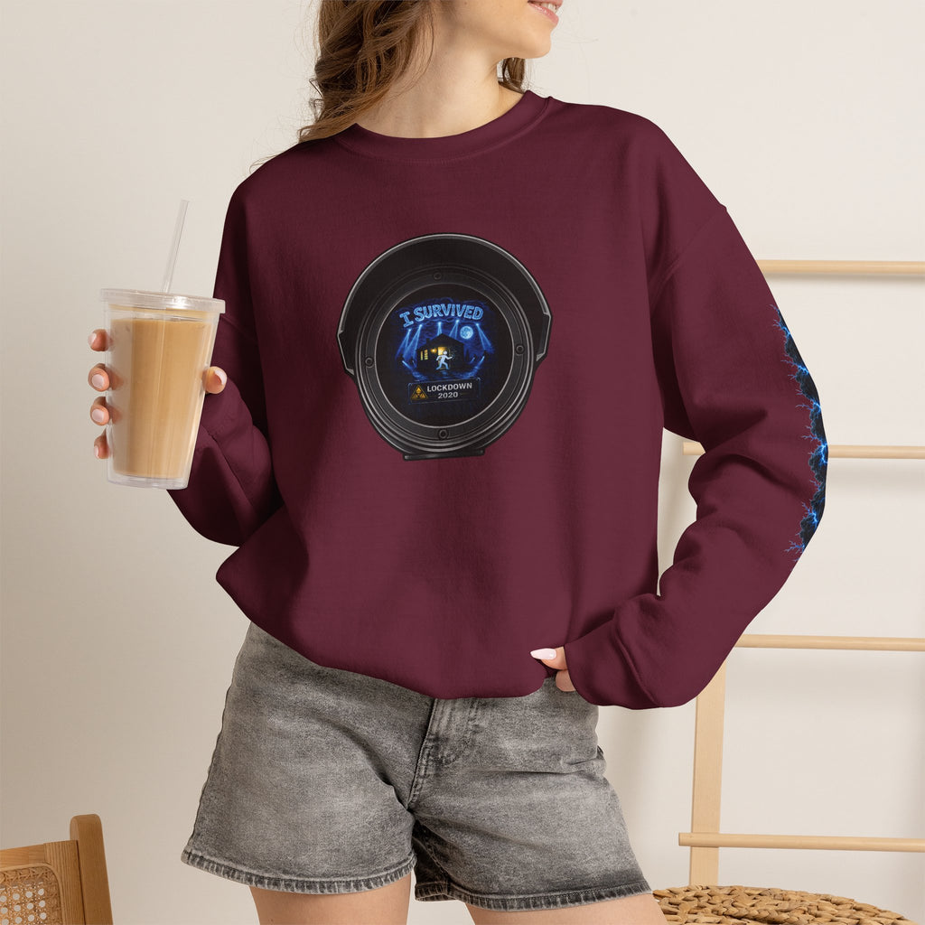 I Survived 2020 — LOCKDOWN S3:E4: Director's Cut "Working From Home" Unisex Heavy Blend™ Crewneck Sweatshirt