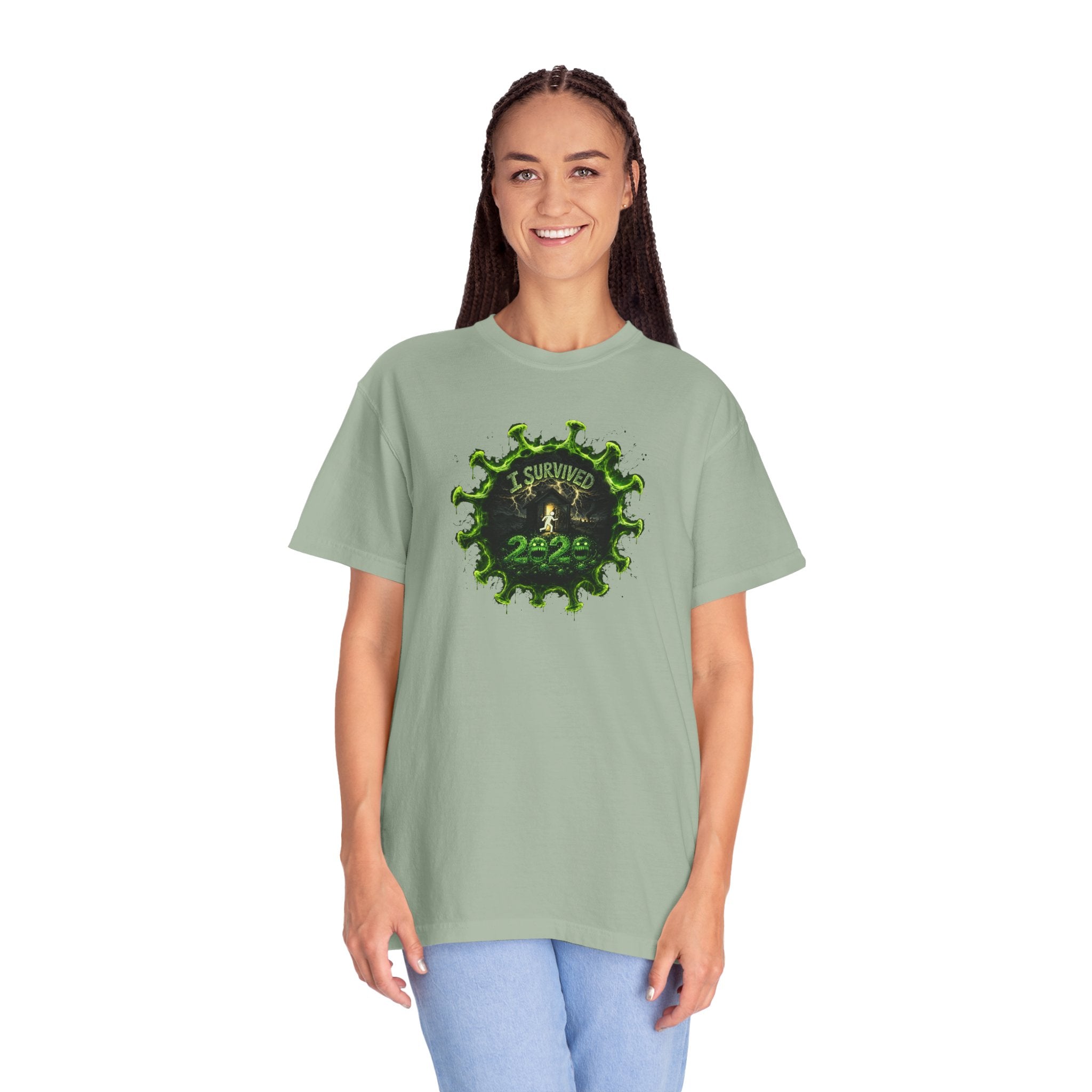 I Survived 2020 — PANDEMIC S1:E3: Director's Cut "The Jab!" Unisex Garment-Dyed T-shirt