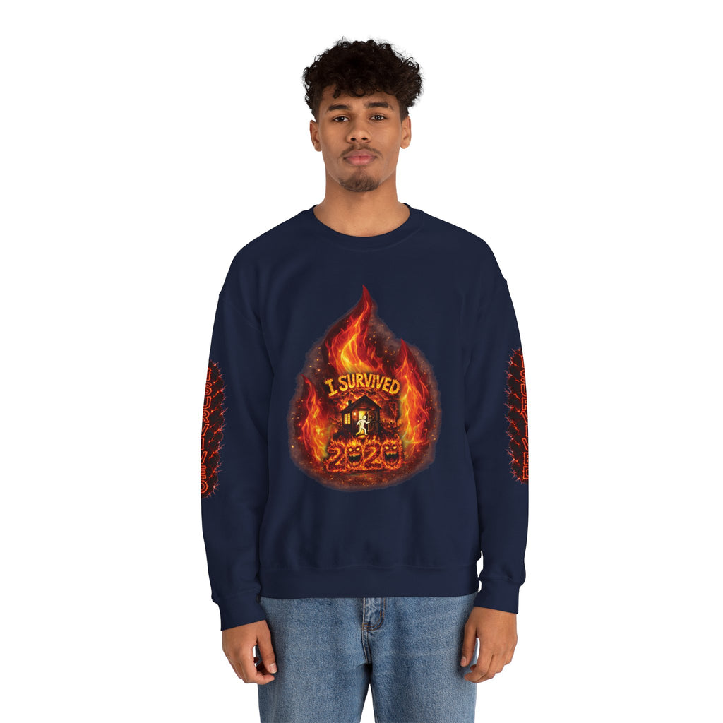 I Survived 2020 — Director's Cut S2:E4 "Western U.S. Wildfire Season" | Mid-Season Finale Pt. 1 | Wildfire Edition Memorial Unisex Heavy Blend™ Crewneck Sweatshirt