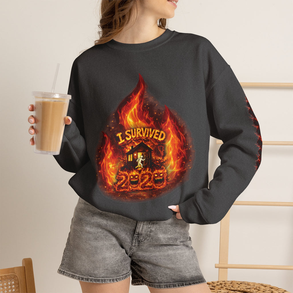 I Survived 2020 — Director's Cut S2:E4 "Western U.S. Wildfire Season" | Mid-Season Finale Pt. 1 | Wildfire Edition Memorial Unisex Heavy Blend™ Crewneck Sweatshirt