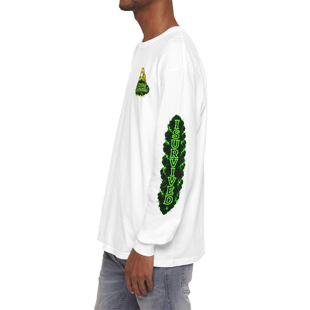 I Survived 2020 — "Please Stand By" Test Pattern Toxic Signal Tee Special Edition Summer Premiere Unisex Garment-Dyed Long Sleeve T-Shirt