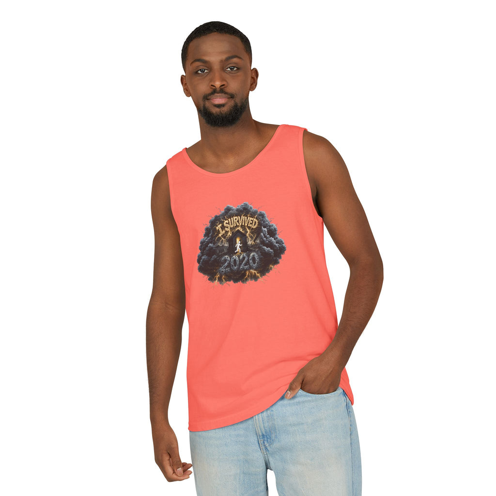 I Survived 2020 — Original PILOT Design: Director's Cut Unisex Garment-Dyed Tank Top