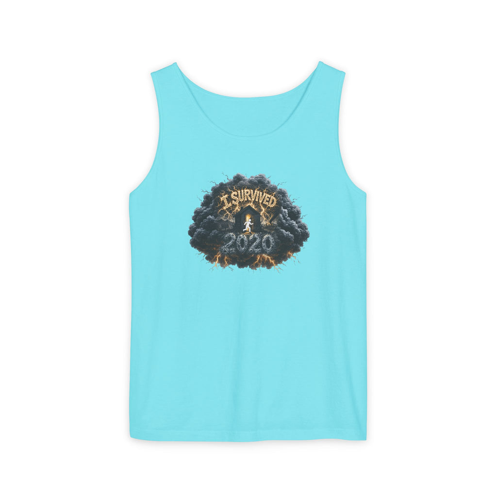 I Survived 2020 — Original PILOT Design: Director's Cut Unisex Garment-Dyed Tank Top