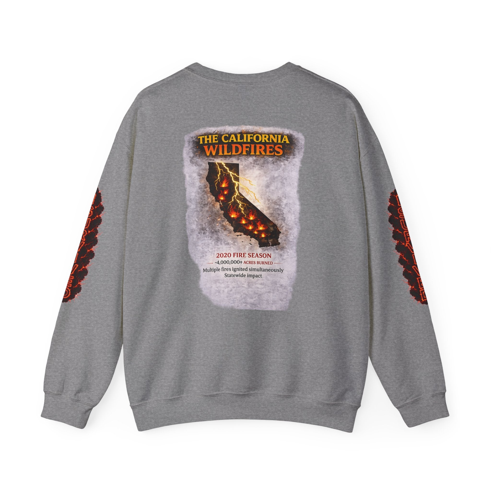 I Survived 2020 — WILDFIRES S2:E3: Director's Cut "The California Wildfires" Memorial Unisex Heavy Blend™ Crewneck Sweatshirt
