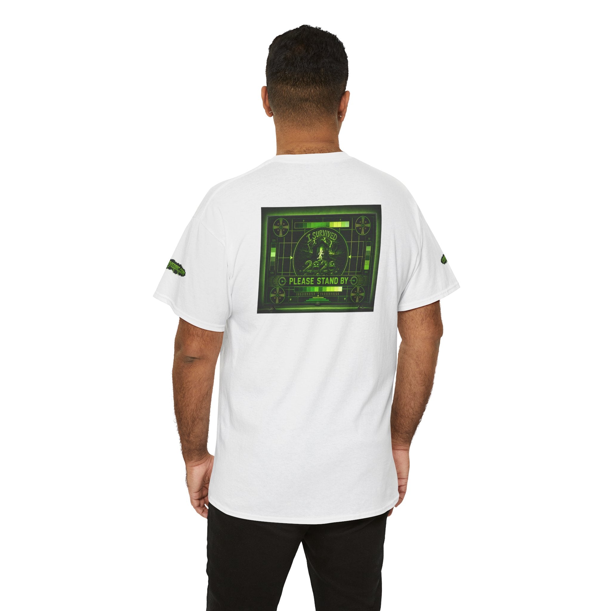I Survived 2020 — "Please Stand By" Test Pattern Toxic Signal Tee Special Edition Summer Premiere Unisex Heavy Cotton Tee