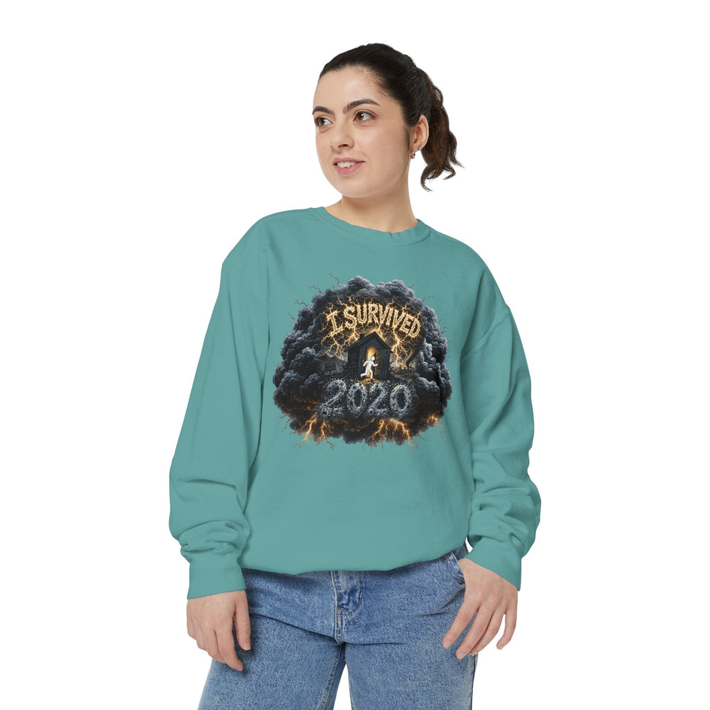 I Survived 2020 — Director's Cut Original Design Teaser Sweatshirt | Season 1 Premiere Drop Unisex Garment-Dyed Sweatshirt