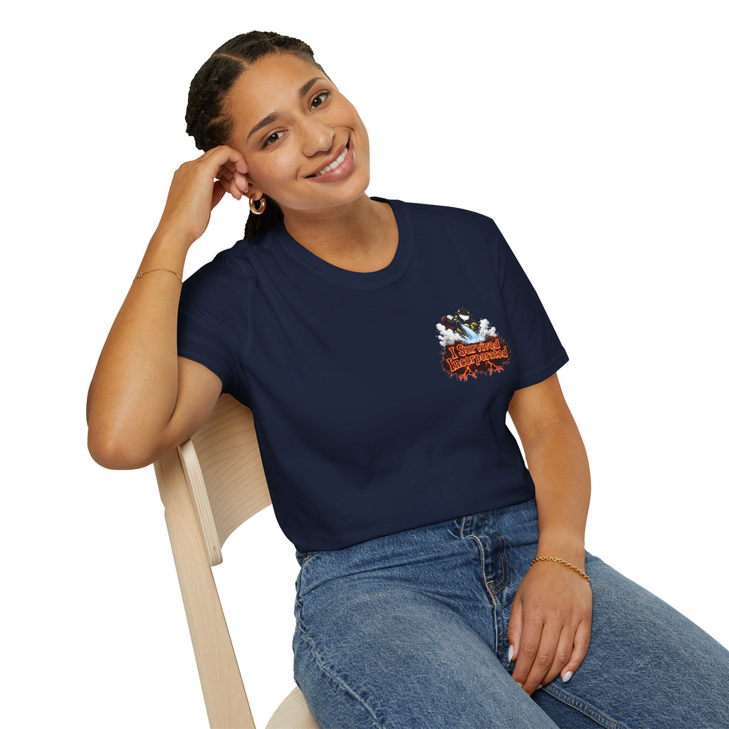 I Survived 2020 — "Please Stand By" Test Pattern Tee Wildfire Signal Edition Summer Premiere Unisex Softstyle T-Shirt