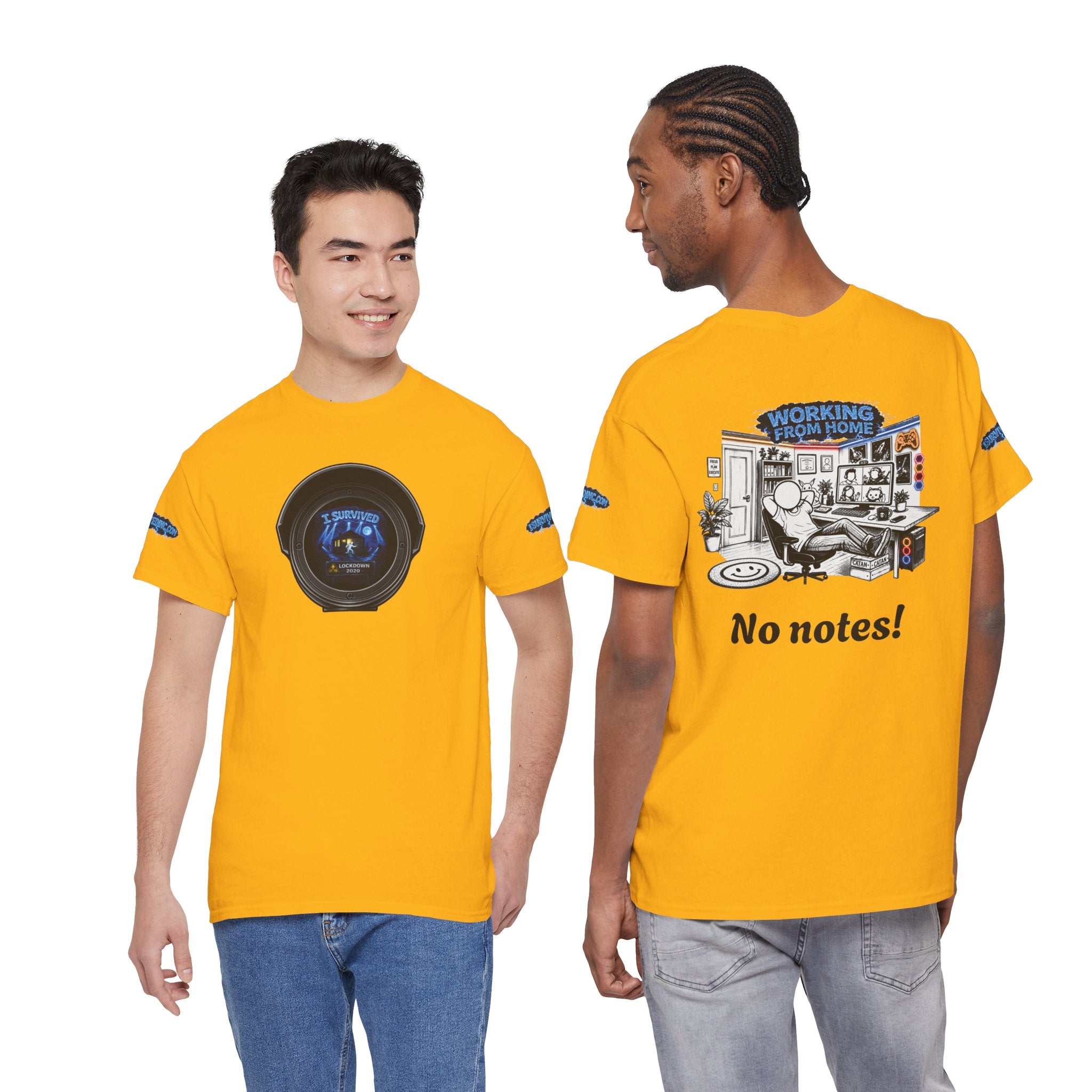 I Survived 2020 — LOCKDOWN S3:E3: Director's Cut Special Edition "Working From Home" Unisex Heavy Cotton Tee