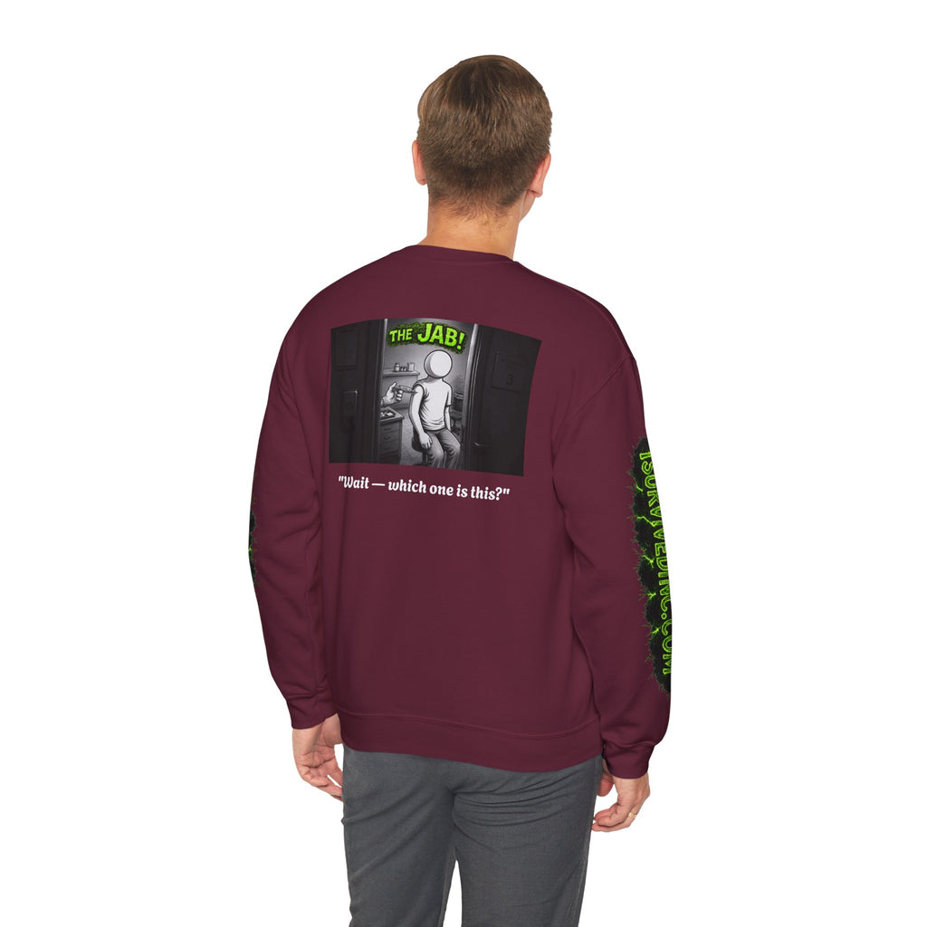 I Survived 2020 — S1:E3 "The Jab!" | Pandemic Edition Unisex Heavy Blend™ Crewneck Sweatshirt