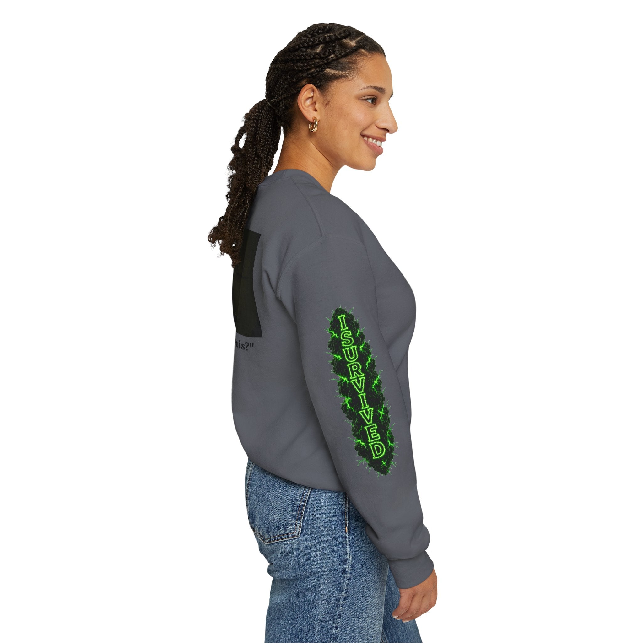 I Survived 2020 — PANDEMIC S1:E3: Director's Cut "The Jab!" Unisex Heavy Blend™ Crewneck Sweatshirt