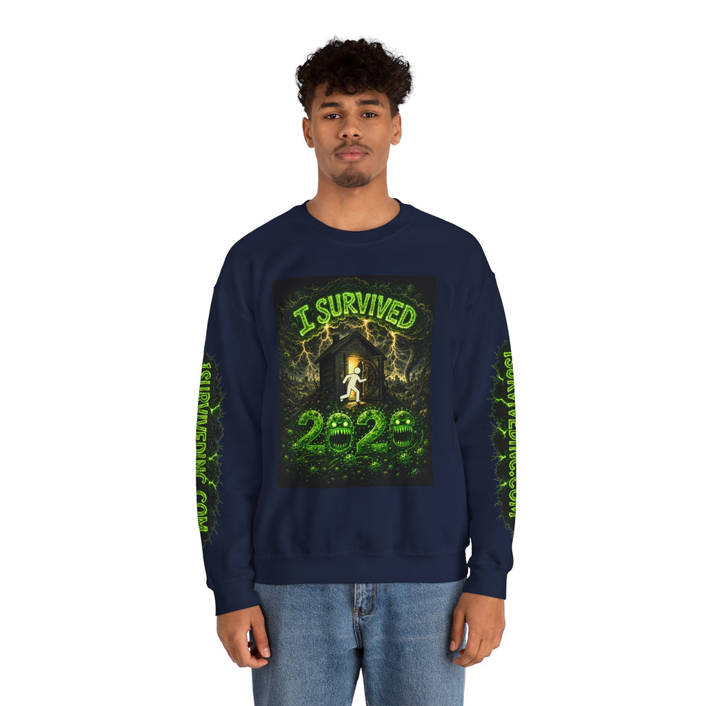 I Survived 2020 — PANDEMIC S1:E1: "COVID-19: The Coronavirus" Unisex Heavy Blend™ Crewneck Sweatshirt