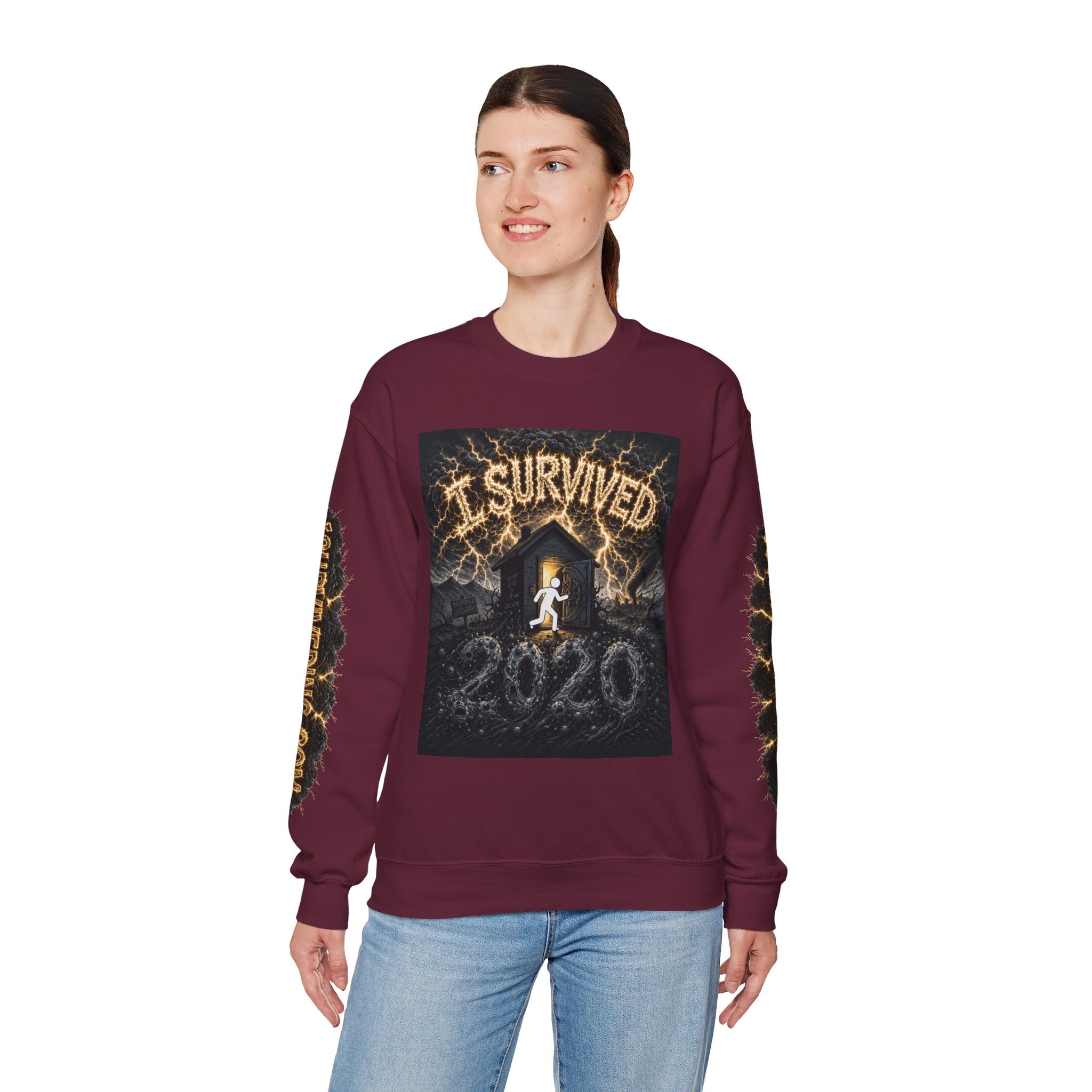 I Survived 2020 — Original PILOT Design: Special Edition Unisex Heavy Blend™ Crewneck Sweatshirt