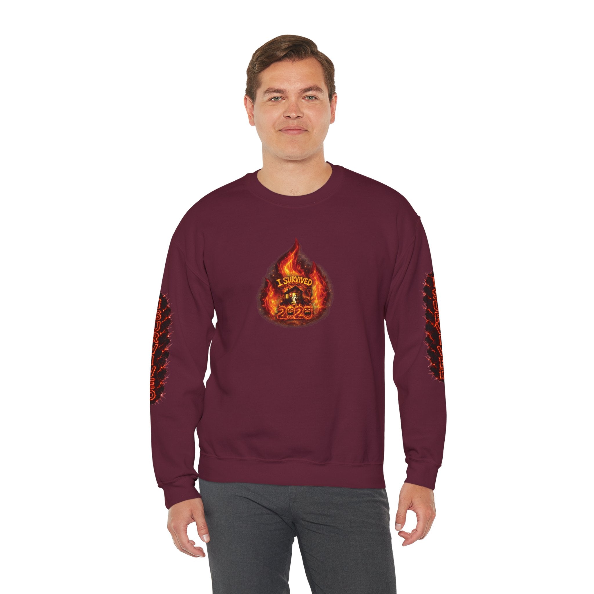I Survived 2020 — WILDFIRES S2:E2: Director's Cut "The Bobcat Fire" Memorial Unisex Heavy Blend™ Crewneck Sweatshirt