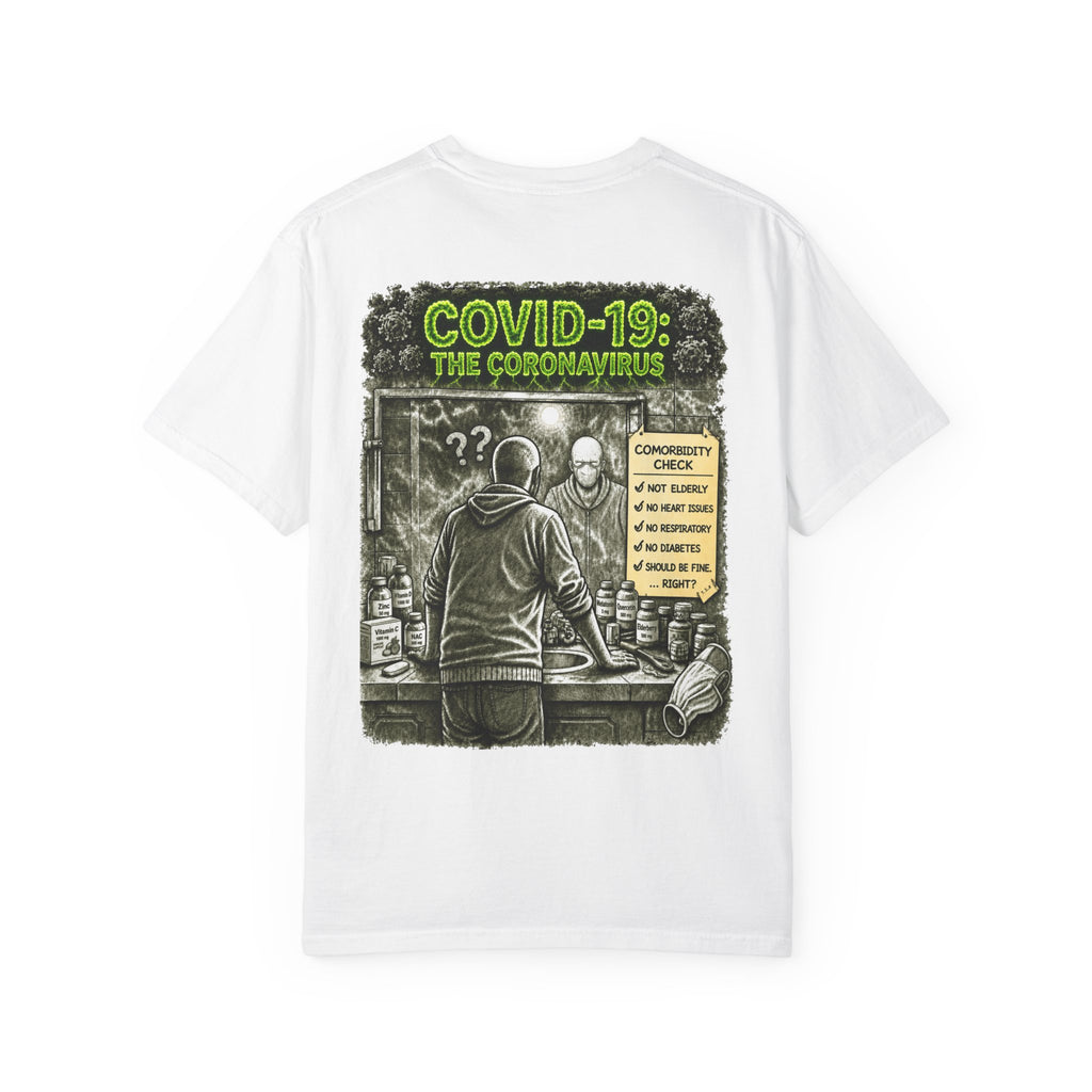 Sobreviví al 2020 — T1:E1 "COVID-19: El Coronavirus" | Camiseta unisex teñida de una pieza, Edición Pandemia