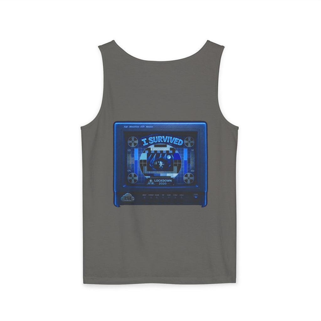 I Survived 2020 — "Please Stand By" Test Pattern Tee Lockdown Special Edition Summer Exclusive Unisex Garment-Dyed Tank Top