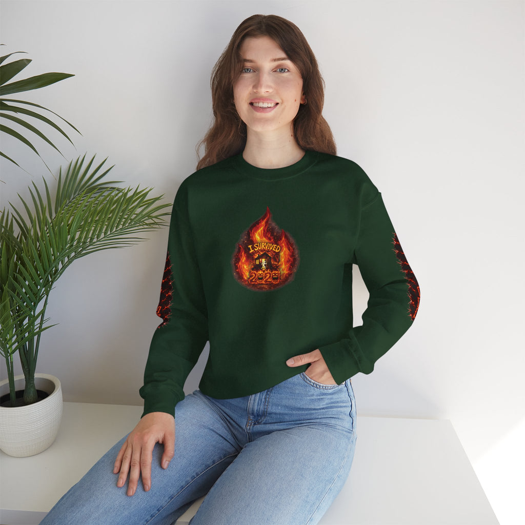I Survived 2020 — WILDFIRES S2:E3: Director's Cut "The California Wildfires" Memorial Unisex Heavy Blend™ Crewneck Sweatshirt