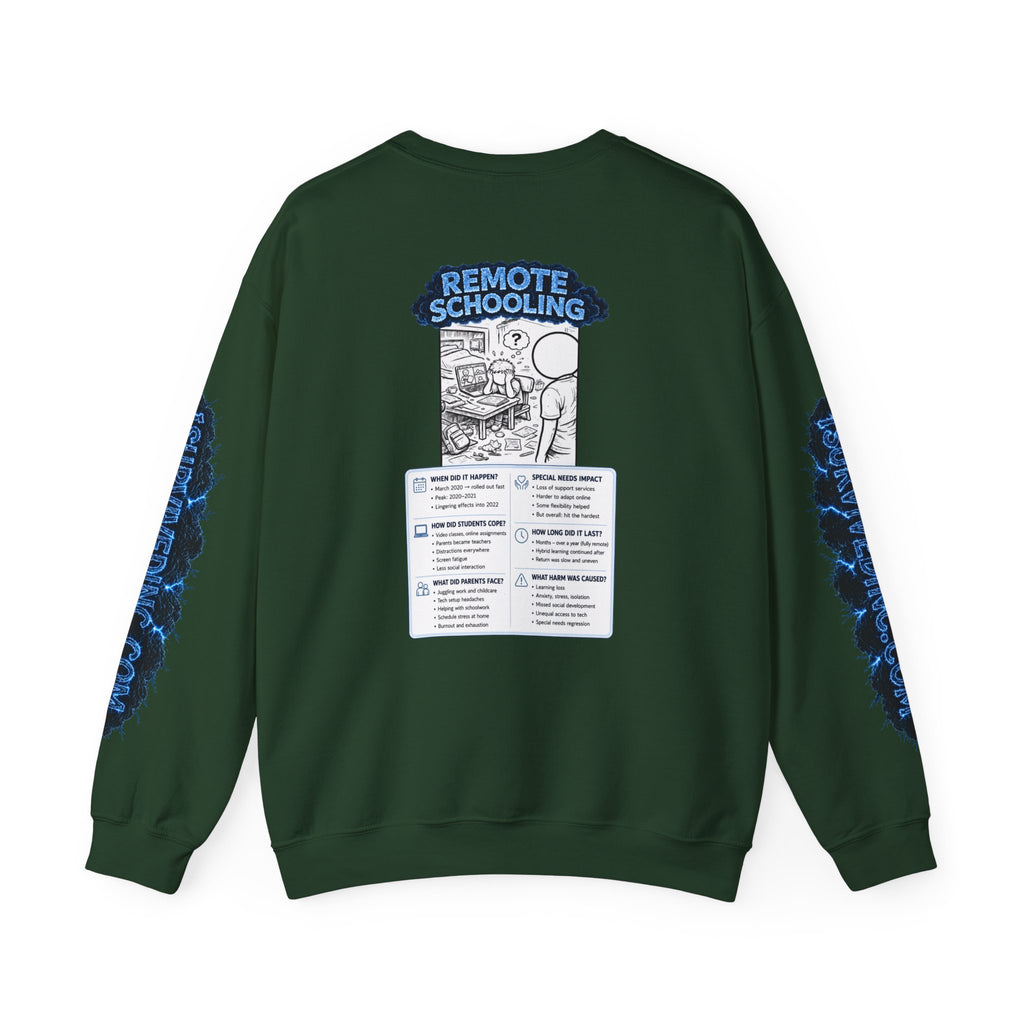 I Survived 2020 — LOCKDOWN S3:E3: Special Edition "Remote Schooling" Unisex Heavy Blend™ Crewneck Sweatshirt