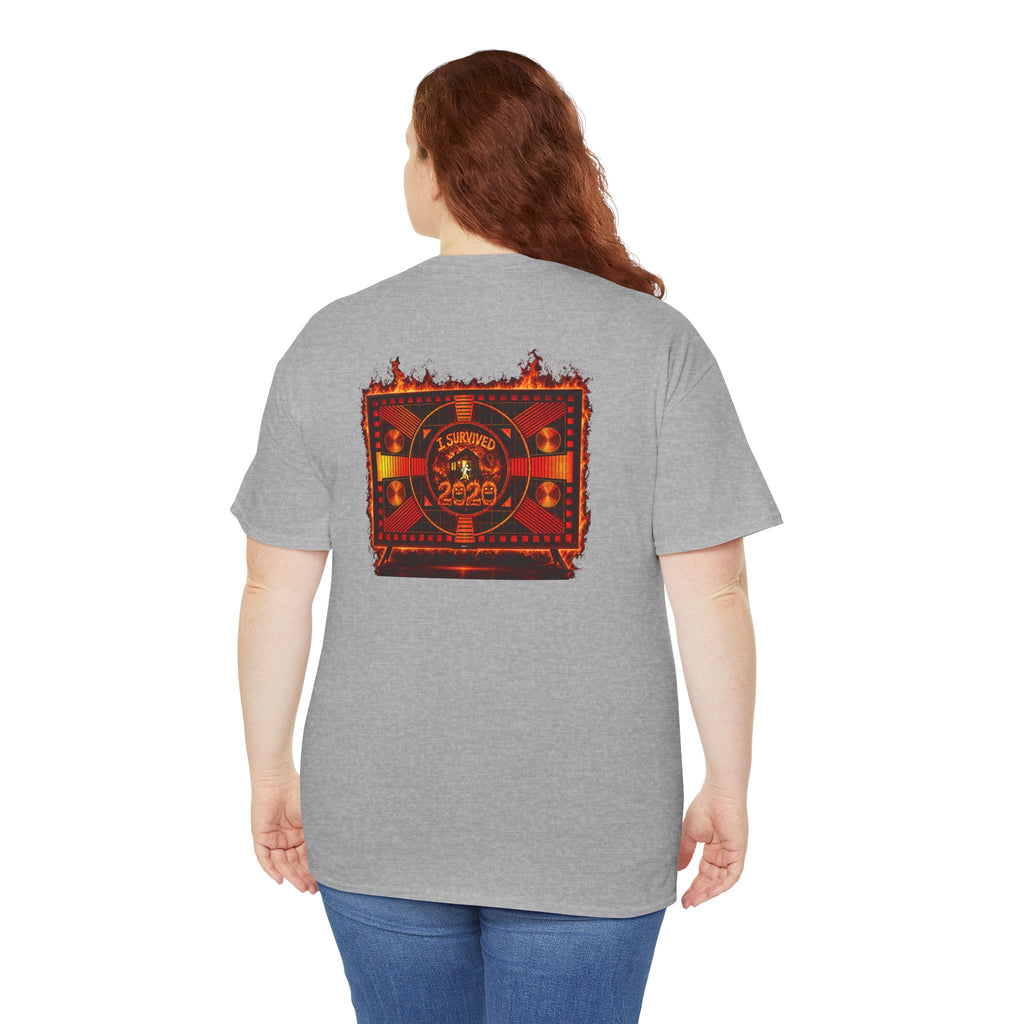 I Survived 2020 — "Please Stand By" Test Pattern Tee Wildfire Signal Edition Summer Premiere Unisex Heavy Cotton Tee