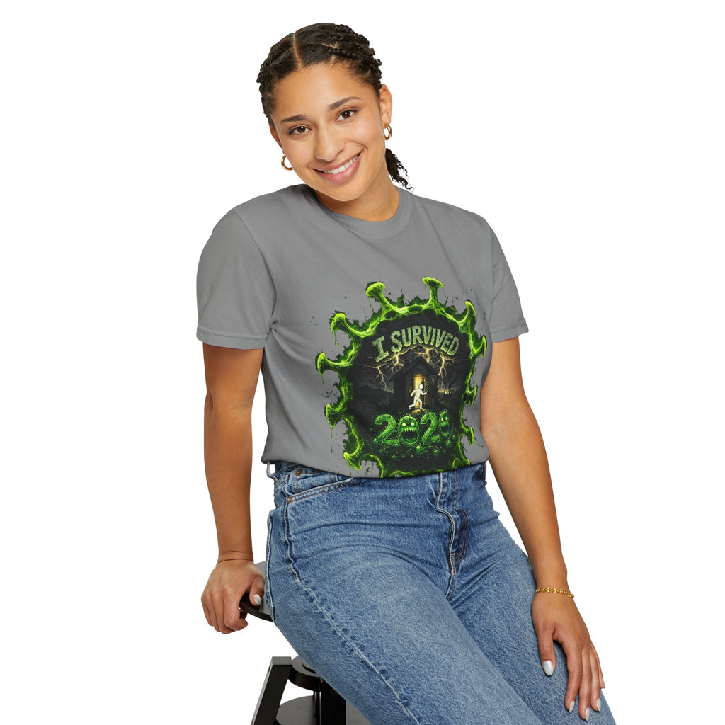 I Survived 2020 — Director's Cut S1:E4 "Mask Madness Mayhem Moment" | Pandemic Edition Unisex Garment-Dyed T-shirt