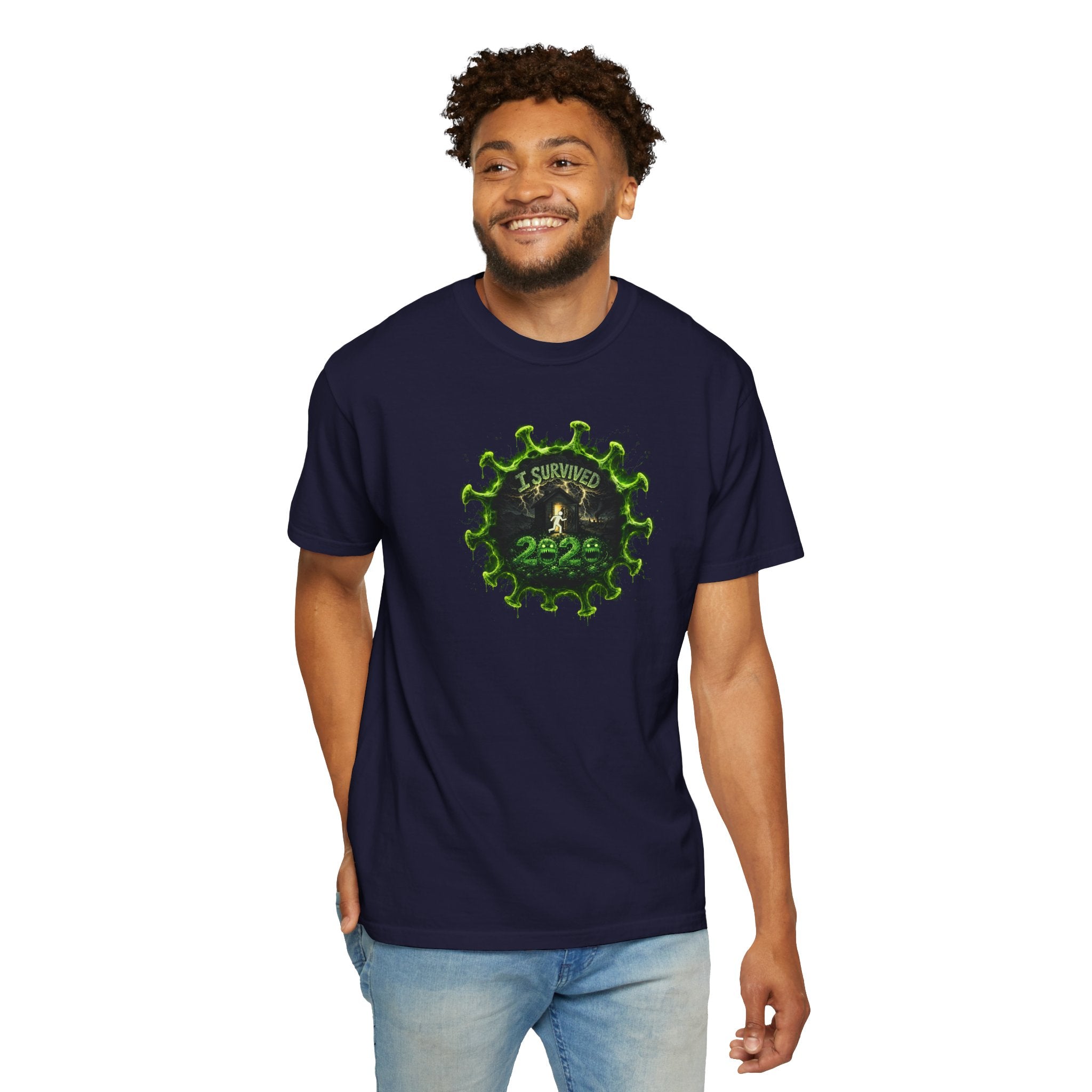 I Survived 2020 — PANDEMIC S1:E5: Director's Cut "Delivery Doomsday" Unisex Garment-Dyed T-shirt